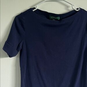 Ralph Lauren Navy Blue Boatneck Tee